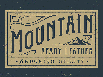 Mountain Ready Leather Logo badge leather logo mountain