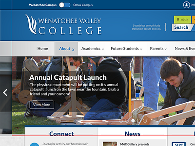 Wenatchee Valley College Website college home page university valley website wenatchee