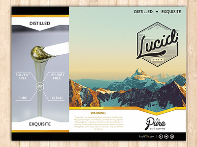 Lucid Oils Trifold: Outside cannabis clean gold lucid modern oils polygon vape