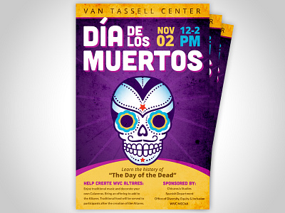 Día de los Muertos Poster college day dead muertos poster valley wenatchee