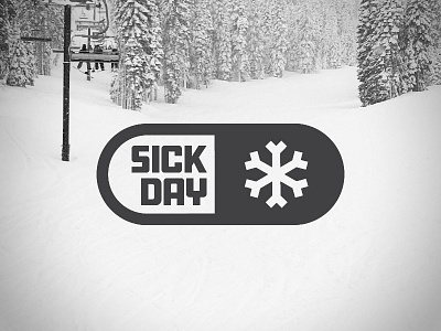 SICK DAY day fun logo pill sick ski snowboard