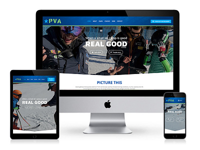 PV Alpine Ski Racing Camps Website alpine race responsive ski team website