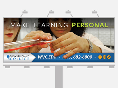 Make Learning Personal (STEM) - Billboard billboard college science stem university wenatchee