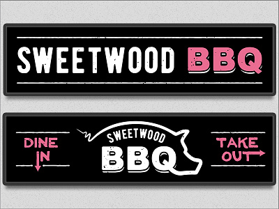 Sweetwood BBQ Backlit Signs