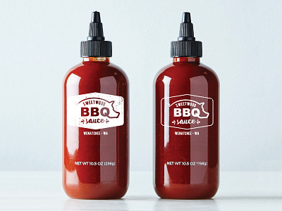 Sweetwood BBQ Sauce Labels bbq bottle design package washington wenatchee