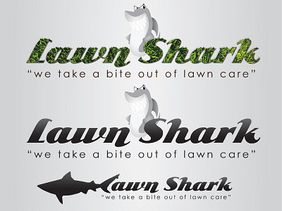 Lawn Shark grass lawn lawn shark logo shark