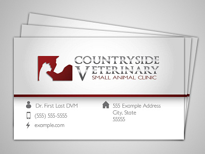 Countryside Veterinary Clinic Business Cards brand branding business cards logo