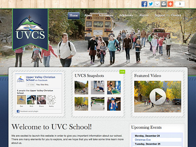 Upper Valley Christian School banner christian leavenworth private school school stitch washington website wood