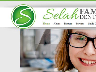 Selah Family Dentistry clean dentist green selah simple typography website white