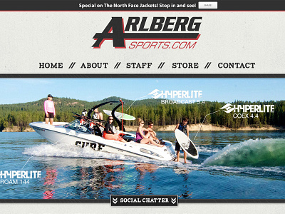 Arlberg Sports simple splashpage website