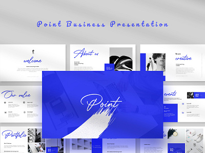 Point Business Presentation deck design minimal pitch powerpoint presention
