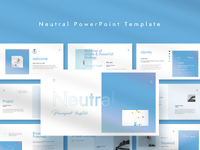 Neutral PowerPoint Template design graphic design minimal pitch powerpoint presention
