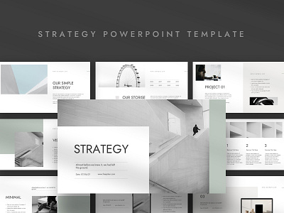 Strategy Presentation Template deck design graphic design minimal pitch powerpoint presention strategy