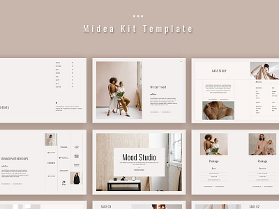 Media kit Template bruchure deck graphic design kit media minimal template