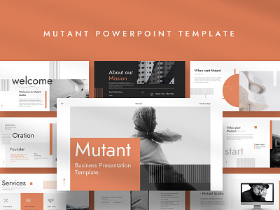 Mutant PowerPoint Presentations Template deck graphic design minimal pitch powerpoint presention