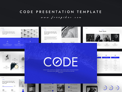 CODE - Business Presentation Templates code deck design graphic design minimal pitch powerpoint presention