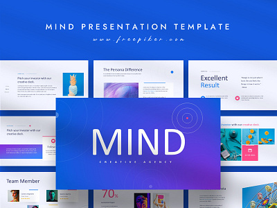 Mind Creative Agency PowerPoint creative deck design graphic design mind minimal pitch powerpoint presention