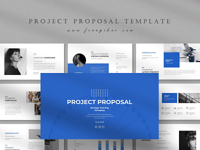 Project Proposal PowerPoint Template deck design graphic design minimal pitch powerpoint presention project proposal
