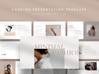 Stylish Minimal Fashion PowerPoint Template deck fashion graphic design minimal pitch powerpoint pptx presention