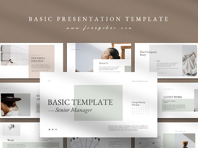 Basic PowerPoint Template branding deck design graphic design minimal pitch powerpoint pptx presentation