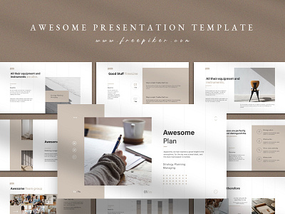 Awesome Presentation Templates branding deck design graphic design marketing minimal pitch pptx presentation presention