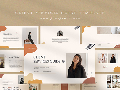 Client Welcome & Services Guide business client deck design folio graphic design guide marketing minimal pitch portfolio powerpoint services template welcome