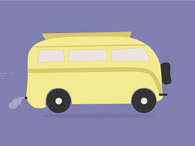 Yellow Van adobe illustrator pen tool