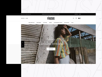 Firusas home page concept design e store ecommerce fashion ui ux white