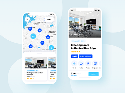 Meeting rooms Booking App app concept design mobile mobile app mobile app design mobile ui ui ux white