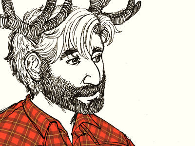Plaid beard deer illustration stanton