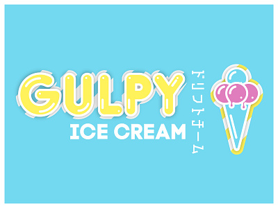 GULPY Ice Cream Drift Team blue crem drift driftteam gulpy ice icecrem illustrator japan logo team