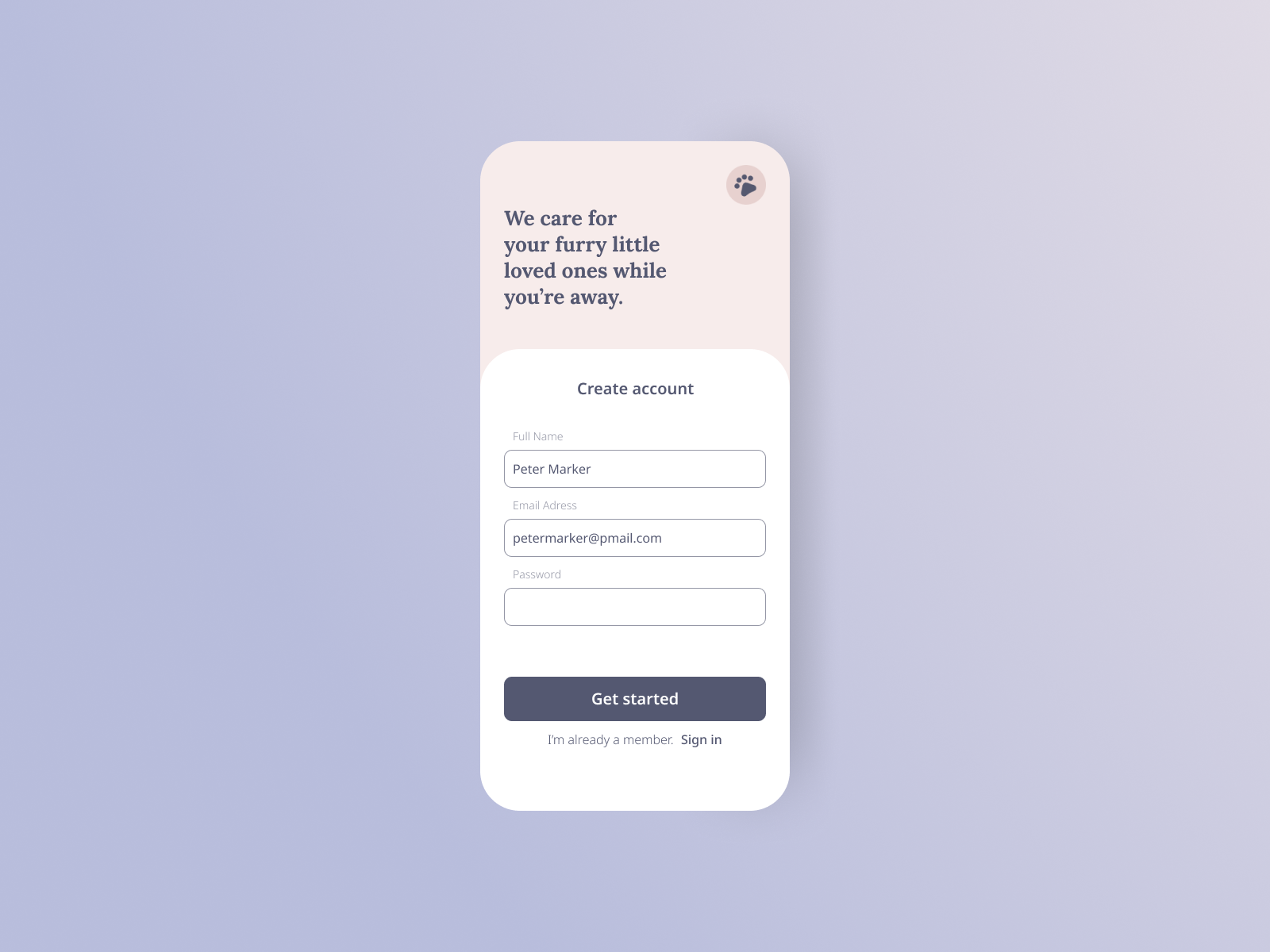 #001 - Sign Up Page by Samuel Kim on Dribbble