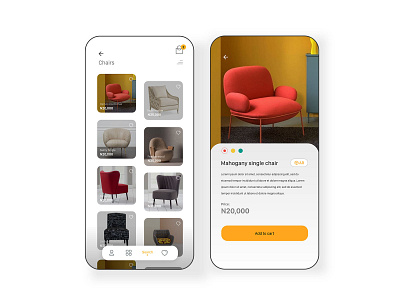 Furniture App- Mobile Design app app design furniture furniture app mobile app mobile ui ui ux