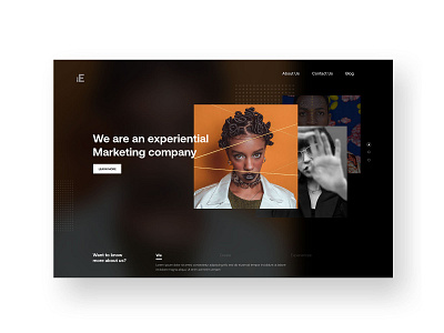 Website Header Design - Dark theme