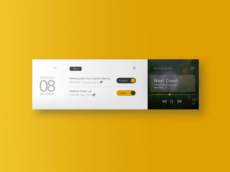 Reminder/Music app mobile app music website ux ui reminder