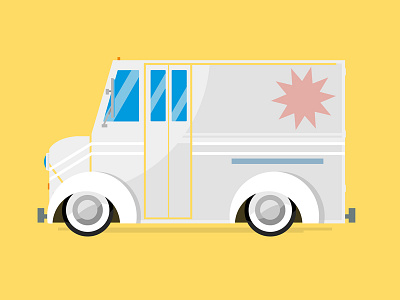 Ice Cream Truck adobe art design flatcars flatdesign photoshop