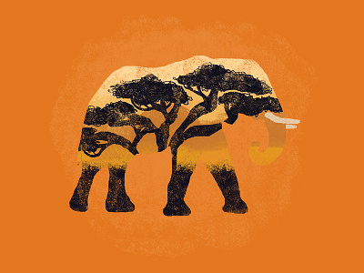 Elephant adobe africa art design elephant flatdesign imac photoshop