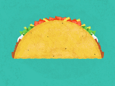 Taco Time art atomicchild design flatdesign food taco