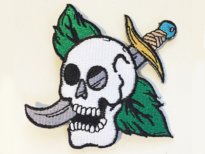 Skull Patch knife patch sale skull tattoo vintage