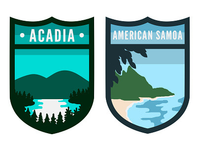 National Parks art design flatdesign national parks patches photoshop