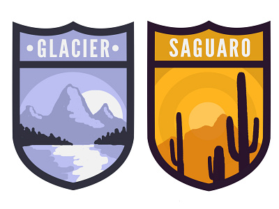 National Parks art design flatdesign national parks patches photoshop