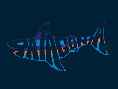 Shark art cintiq crest design nature patagonia photoshop