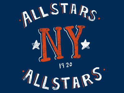 Allstars hand drawn lettering typography