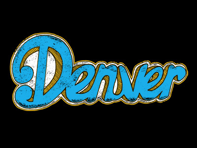 Denver hand drawn lettering typography