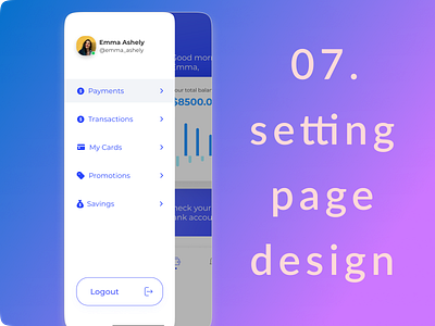 Daily UI Challenge #007 banking app branding daily ui design figma finance app illustration logo mobile app ui