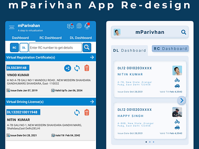 mParivhan App Re-design