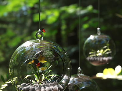 Natures Remedy 3d 3d art c4d cinema4d hangingplants nature nature art octanerender plants