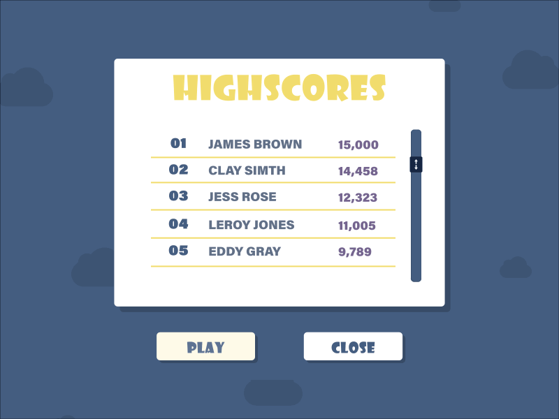Highscore Let Fly by Levi Doherty on Dribbble