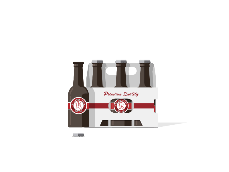 Case Of Beer | Railways CAfe 2d animated animation beer beers case design flat gif vector