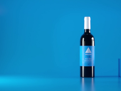 Wine Bottle 3d animated animation bottle bottle label branding c4d cinema4d clean cork gif mograph motion design octanerender wine